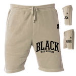 Load image into Gallery viewer, &quot;Black With No Chaser&quot; Collegiate Jogging Shorts &quot;Khaki&quot;
