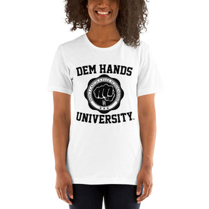 Dem Hands University Short-Sleeve Unisex T-Shirt (black seal)